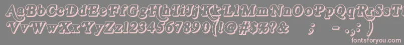 RoyalAcidbathOutline Font – Pink Fonts on Gray Background