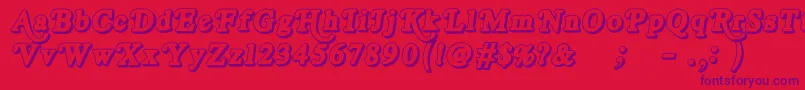 RoyalAcidbathOutline Font – Purple Fonts on Red Background