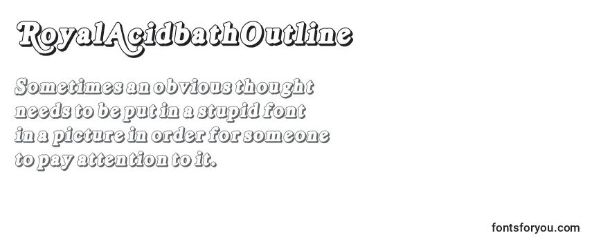 Review of the RoyalAcidbathOutline Font
