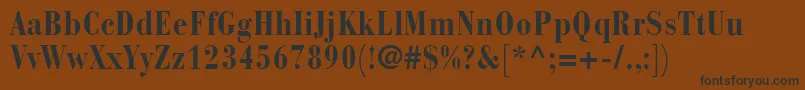 BodoniRecutCondensedSsiBoldCondensed Font – Black Fonts on Brown Background