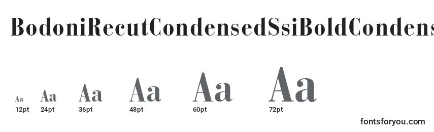 Размеры шрифта BodoniRecutCondensedSsiBoldCondensed