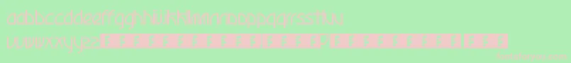 フォントRuba – 緑の背景にピンクのフォント