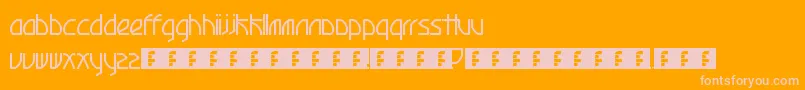 Ruba Font – Pink Fonts on Orange Background
