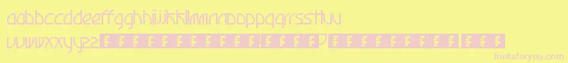 Ruba Font – Pink Fonts on Yellow Background