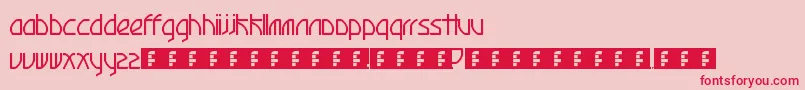 Ruba Font – Red Fonts on Pink Background