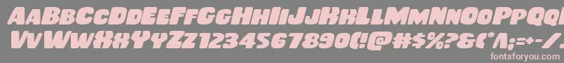 Lisätietoja Rubberboyexpandital-fontista Rubberboyexpandital-fontti – vaaleanpunaiset fontit harmaalla taustalla