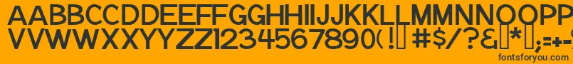 Czcionka Notation – czarne czcionki na pomarańczowym tle