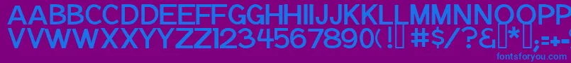 Notation Font – Blue Fonts on Purple Background