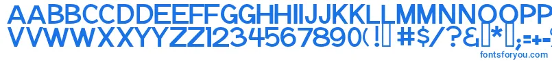 フォントNotation – 白い背景に青い文字