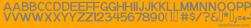 フォントNotation – オレンジの背景に灰色の文字