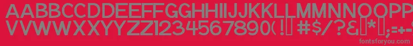 Fonte Notation – fontes cinzas em um fundo vermelho