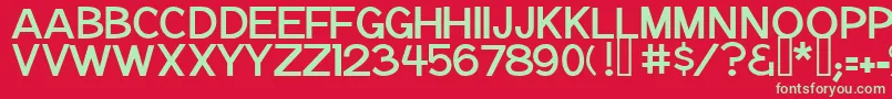 フォントNotation – 赤い背景に緑の文字