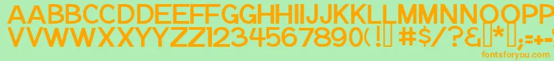 Notation Font – Orange Fonts on Green Background