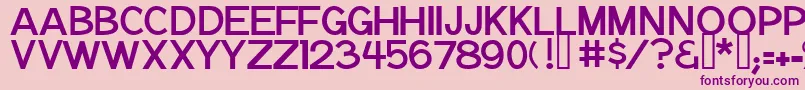 フォントNotation – ピンクの背景に紫のフォント