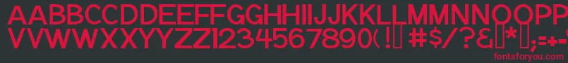 Notation Font – Red Fonts on Black Background
