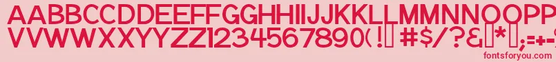 フォントNotation – ピンクの背景に赤い文字