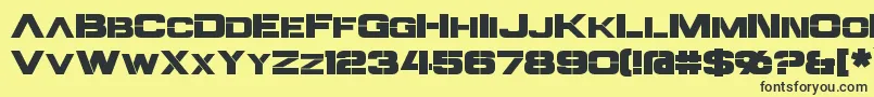 Steiner Font – Black Fonts on Yellow Background