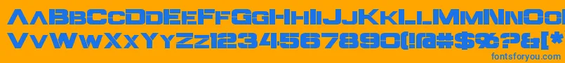 Steiner Font – Blue Fonts on Orange Background