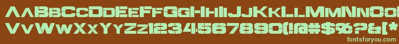 Steiner Font – Green Fonts on Brown Background