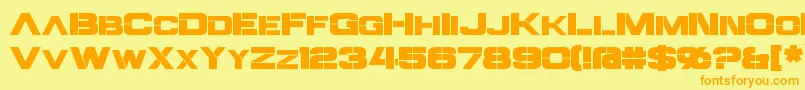 Steiner Font – Orange Fonts on Yellow Background