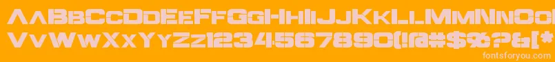 Steiner Font – Pink Fonts on Orange Background