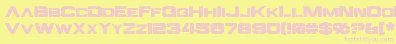 Steiner Font – Pink Fonts on Yellow Background