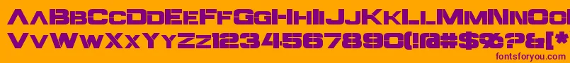 Steiner Font – Purple Fonts on Orange Background