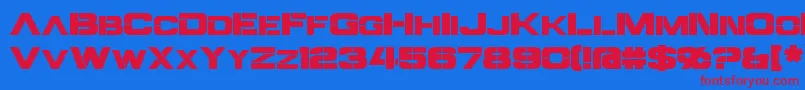 Steiner Font – Red Fonts on Blue Background