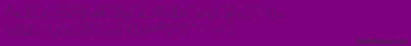 MarysHandwriting Font – Black Fonts on Purple Background