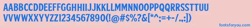 FtySkradjhuwnNcv1 Font – Blue Fonts on Pink Background