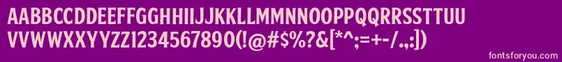FtySkradjhuwnNcv1 Font – Pink Fonts on Purple Background