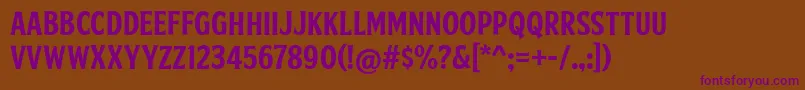 FtySkradjhuwnNcv1 Font – Purple Fonts on Brown Background