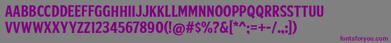 FtySkradjhuwnNcv1 Font – Purple Fonts on Gray Background