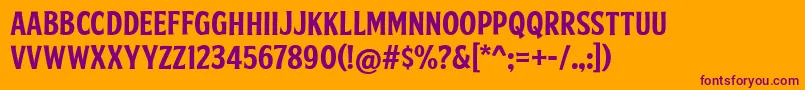 Шрифт FtySkradjhuwnNcv1 – фиолетовые шрифты на оранжевом фоне