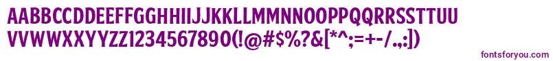 フォントFtySkradjhuwnNcv1 – 白い背景に紫のフォント