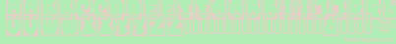 CarmenCapsoutside Font – Pink Fonts on Green Background