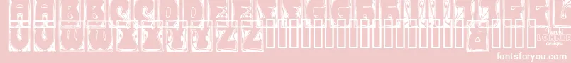 CarmenCapsoutside Font – White Fonts on Pink Background