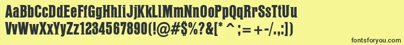 PffusionHeavy Font – Black Fonts on Yellow Background