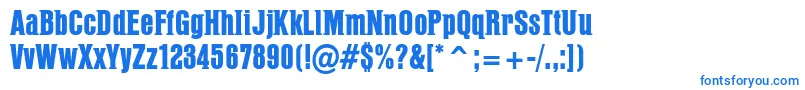 PffusionHeavy Font – Blue Fonts on White Background