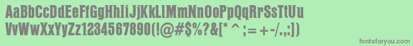 PffusionHeavy Font – Gray Fonts on Green Background