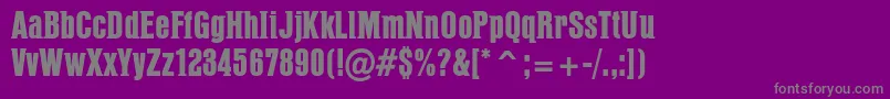 PffusionHeavy Font – Gray Fonts on Purple Background