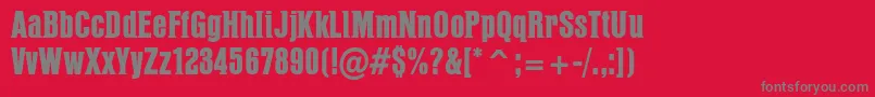 PffusionHeavy Font – Gray Fonts on Red Background