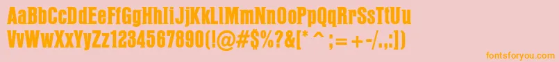 PffusionHeavy Font – Orange Fonts on Pink Background