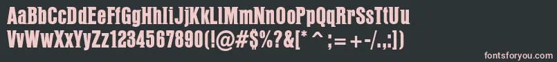 PffusionHeavy Font – Pink Fonts on Black Background