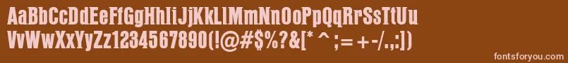 PffusionHeavy Font – Pink Fonts on Brown Background