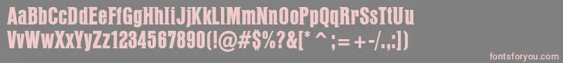 PffusionHeavy Font – Pink Fonts on Gray Background