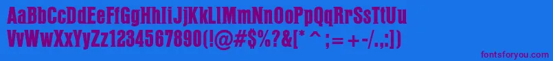 PffusionHeavy Font – Purple Fonts on Blue Background