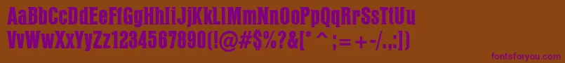PffusionHeavy Font – Purple Fonts on Brown Background