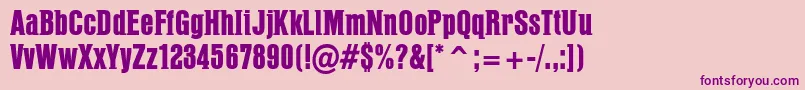 PffusionHeavy Font – Purple Fonts on Pink Background