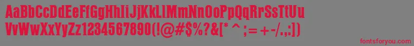 PffusionHeavy Font – Red Fonts on Gray Background